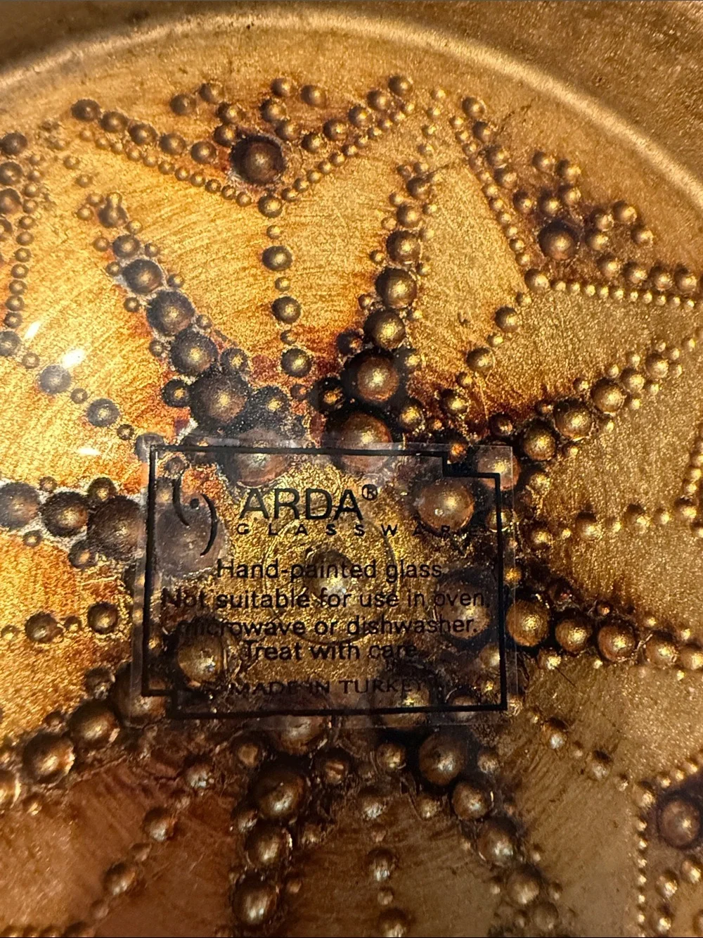Dark gold Decorative Salad Plate - Amber Accent Plate